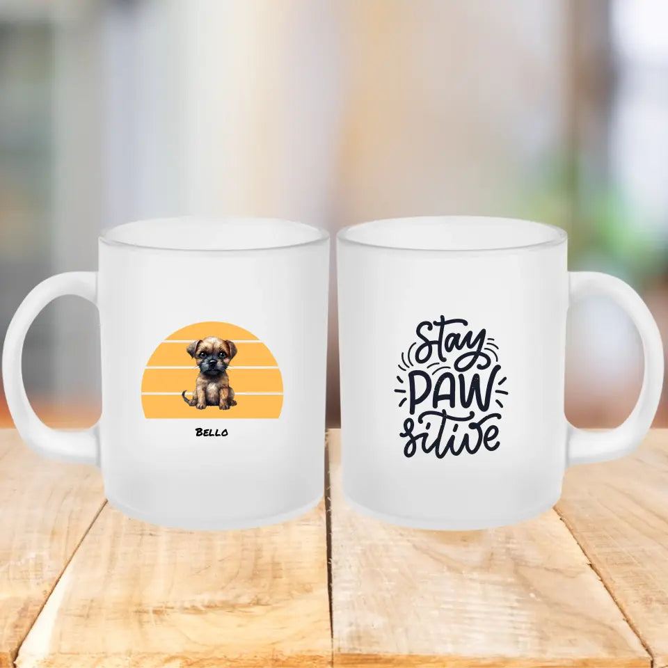 Personalisierte Tasse mit Namen, Spruch und Tierdesign Produkte: Milchglas (personalisiert) - PAWZLOVE