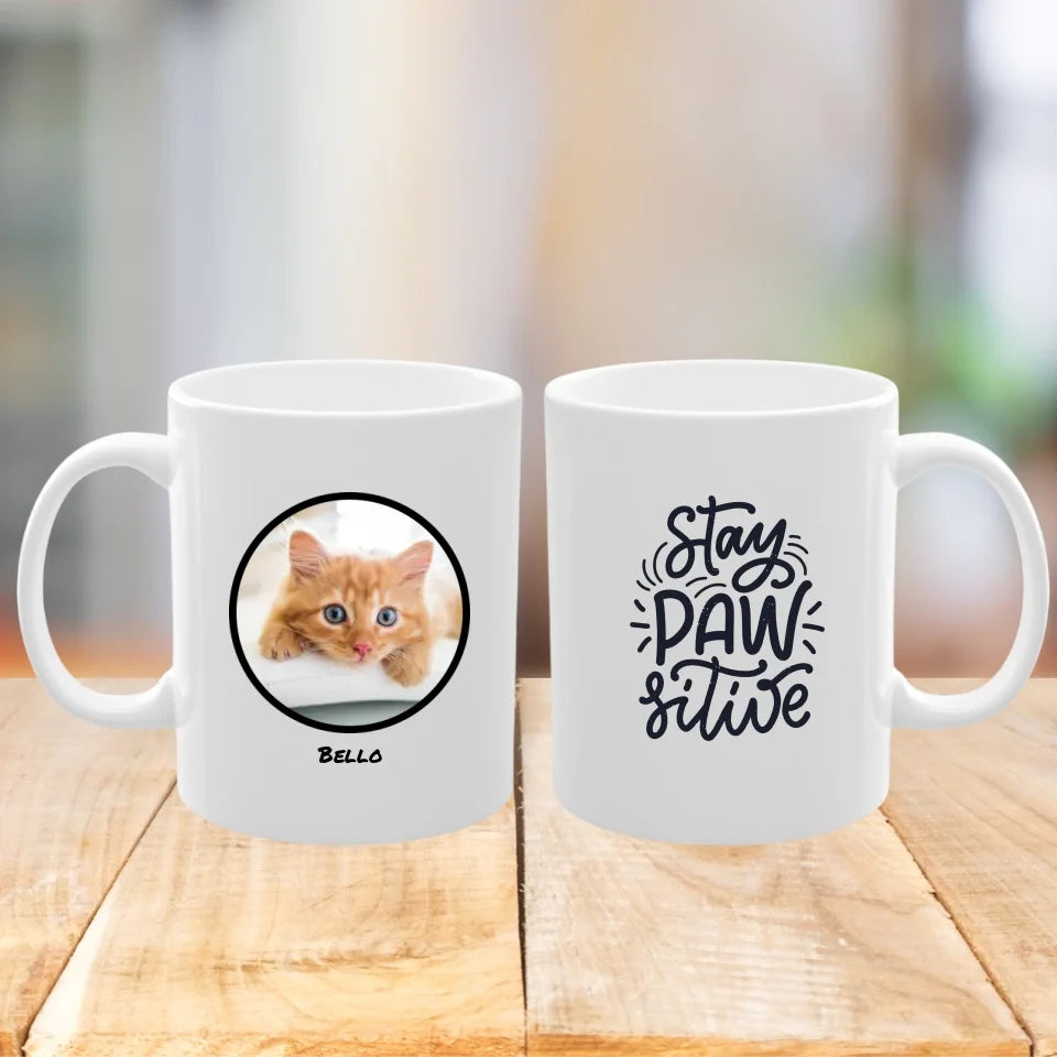 Personalisierte Tasse mit Foto Deiner Katze Produkte: Weiße Tasse mit Foto Deiner Katze - PAWZLOVE