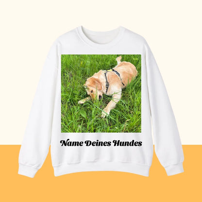 Personalisiertes Crewneck Sweatshirt mit Foto und Namen Deines Haustieres