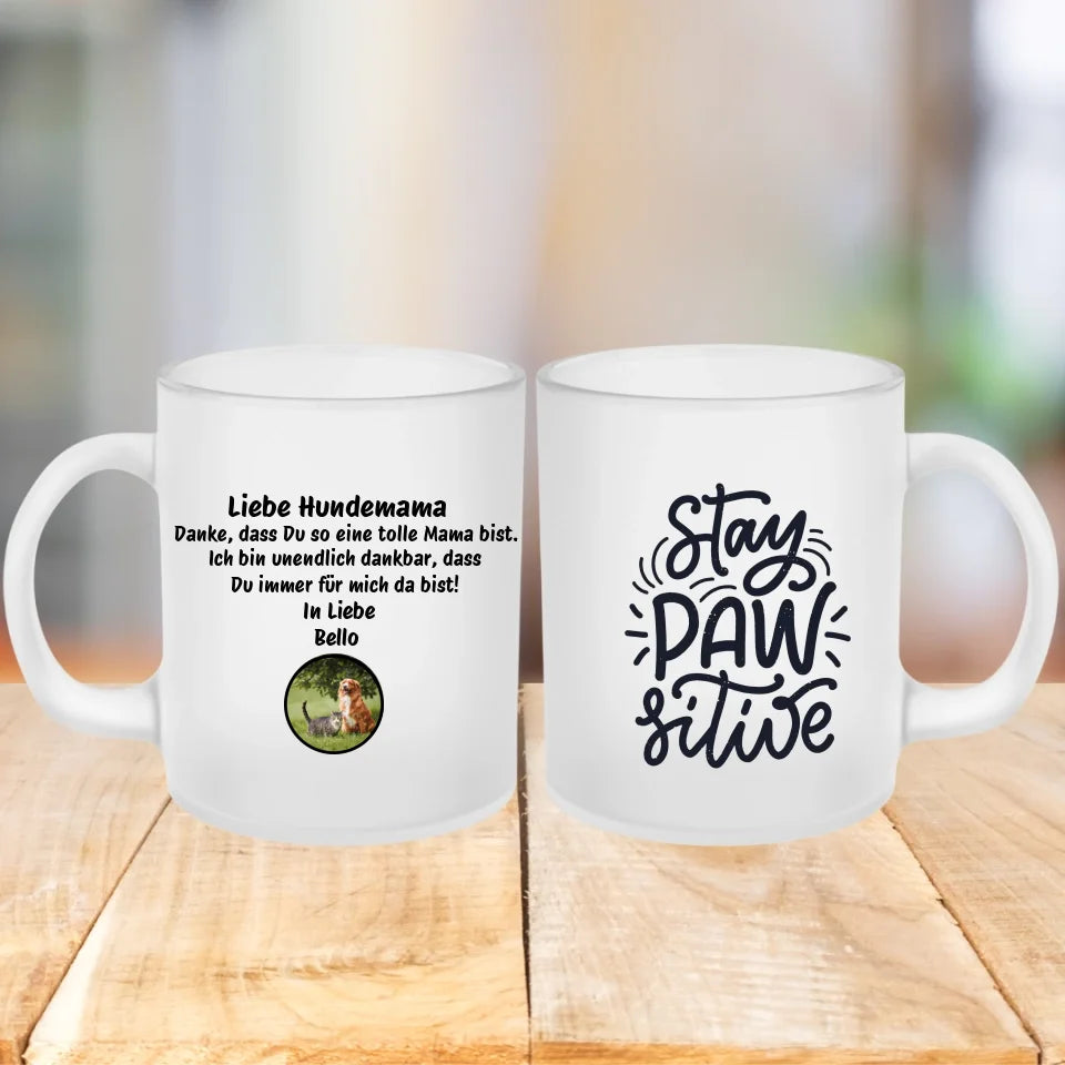 Personalisiertes Tasse "Liebe Hundemama – Danke, dass du meine Mama bist"