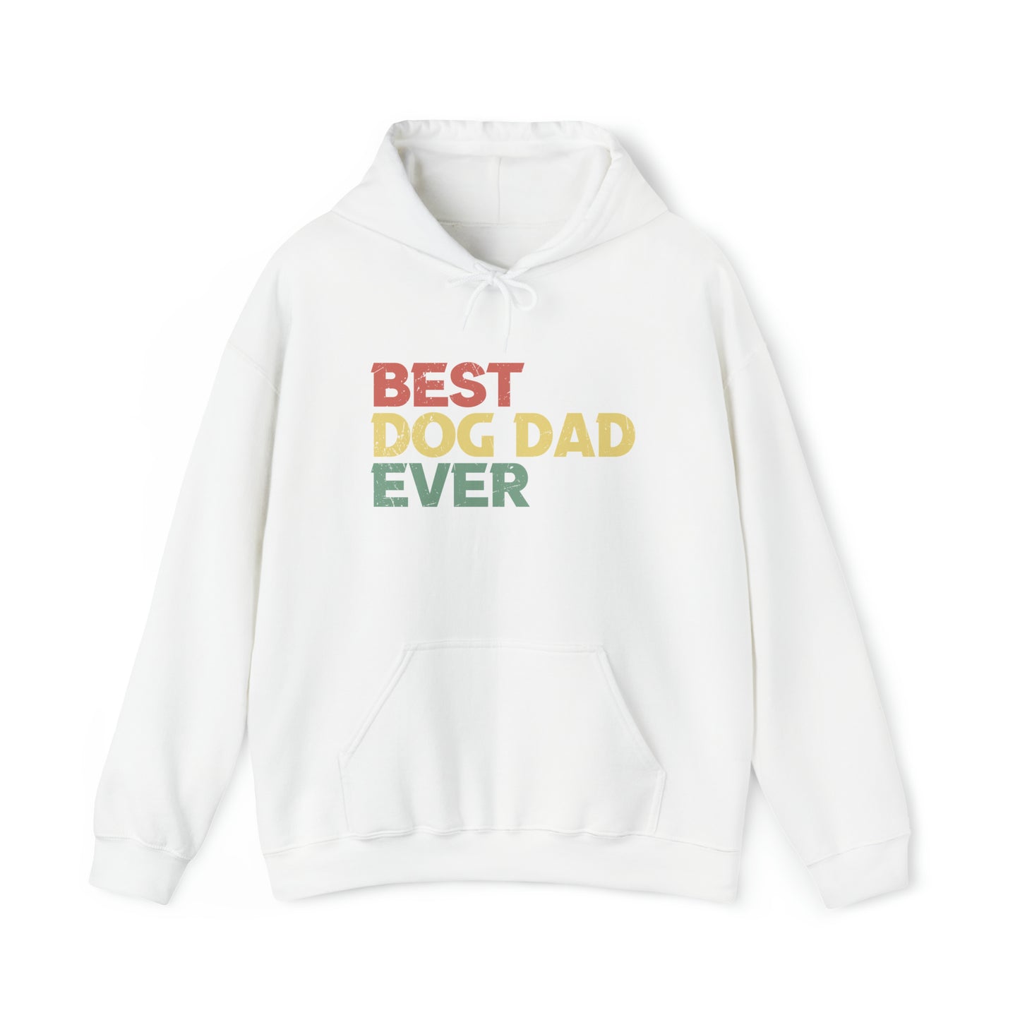 Heavy Blend™ Hooded Sweatshirt "Best Dog Dad ever" Farbe: Weiß| Pawzlove