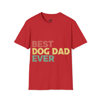 Softstyle T-Shirt "Best Dog Dad ever" Farbe: Rot| Pawzlove