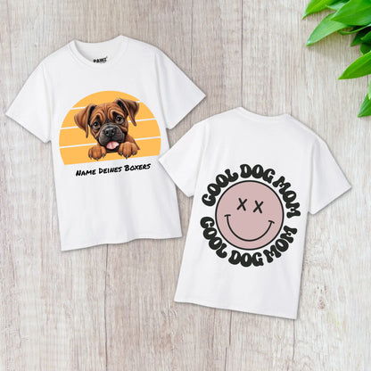 Französische Bulldogge T-Shirt Weiß Backprint