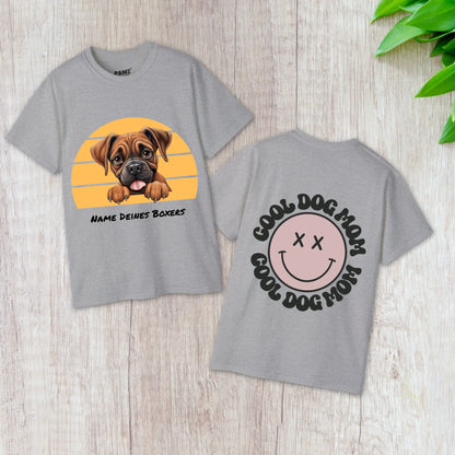 Französische Bulldogge T-Shirt Grau Backprint