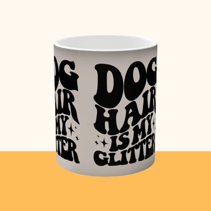 Magische Tasse "Dog Hair is my Glitter" Volumen: 0.33 Liter| Pawzlove