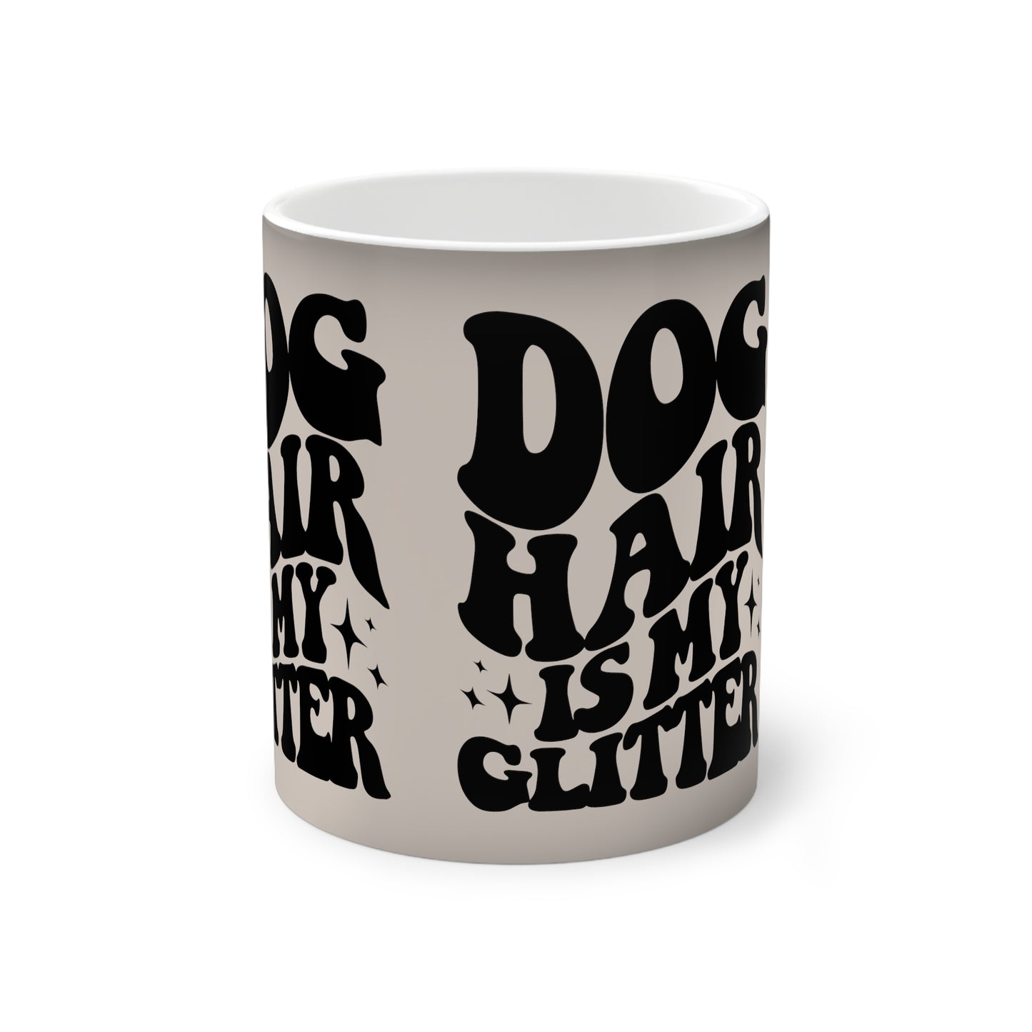 Magische Tasse "Dog Hair is my Glitter" Volumen: 0.33 Liter| Pawzlove