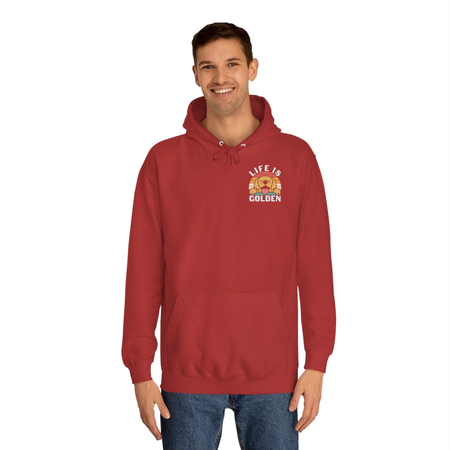 College Hoodie "Life is golden" Farbe: Grün| Pawzlove