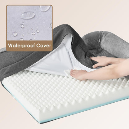 EHEYCIGA Orthopädisches Hundebett für große Hunde, wasserdicht & waschbar, mit 4 Rändern