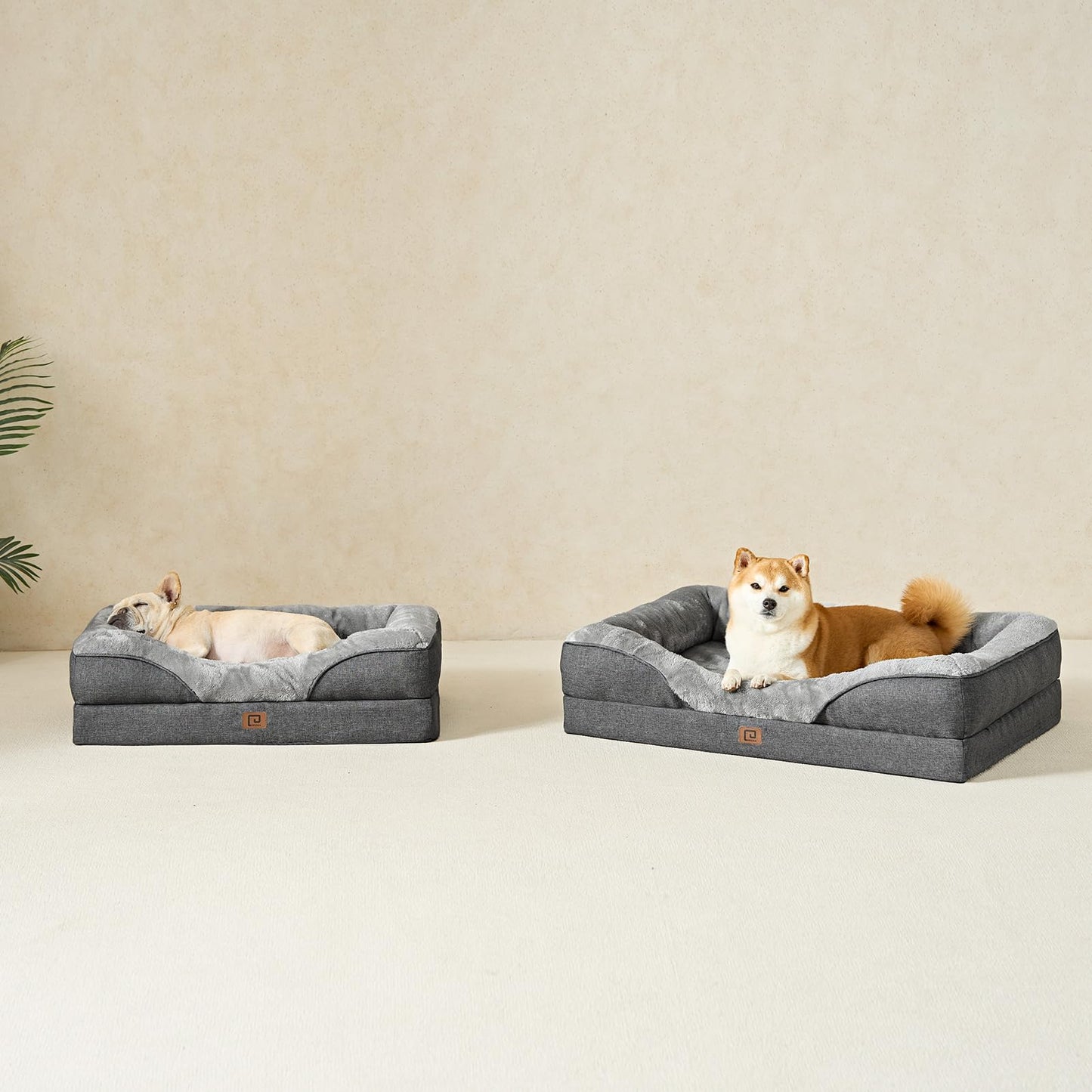 EHEYCIGA Orthopädisches Hundebett für große Hunde, wasserdicht & waschbar, mit 4 Rändern
