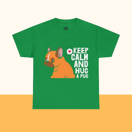 Baumwolle T-Shirt "Keep calm" Farbe: Blau| Pawzlove