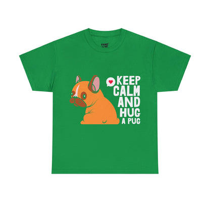 Baumwolle T-Shirt "Keep calm" Farbe: Grün| Pawzlove