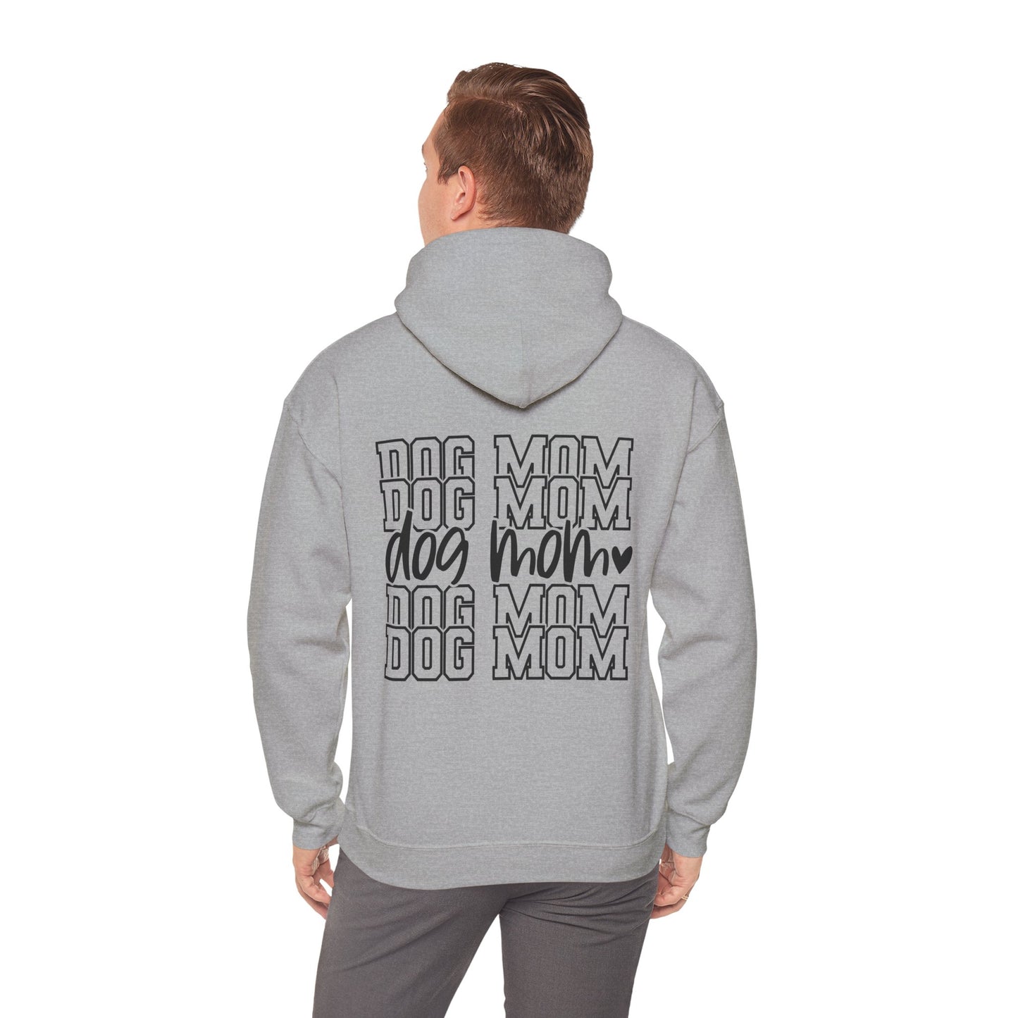 Backprint Heavy Blend™ Hooded Sweatshirt "Dog Mom"