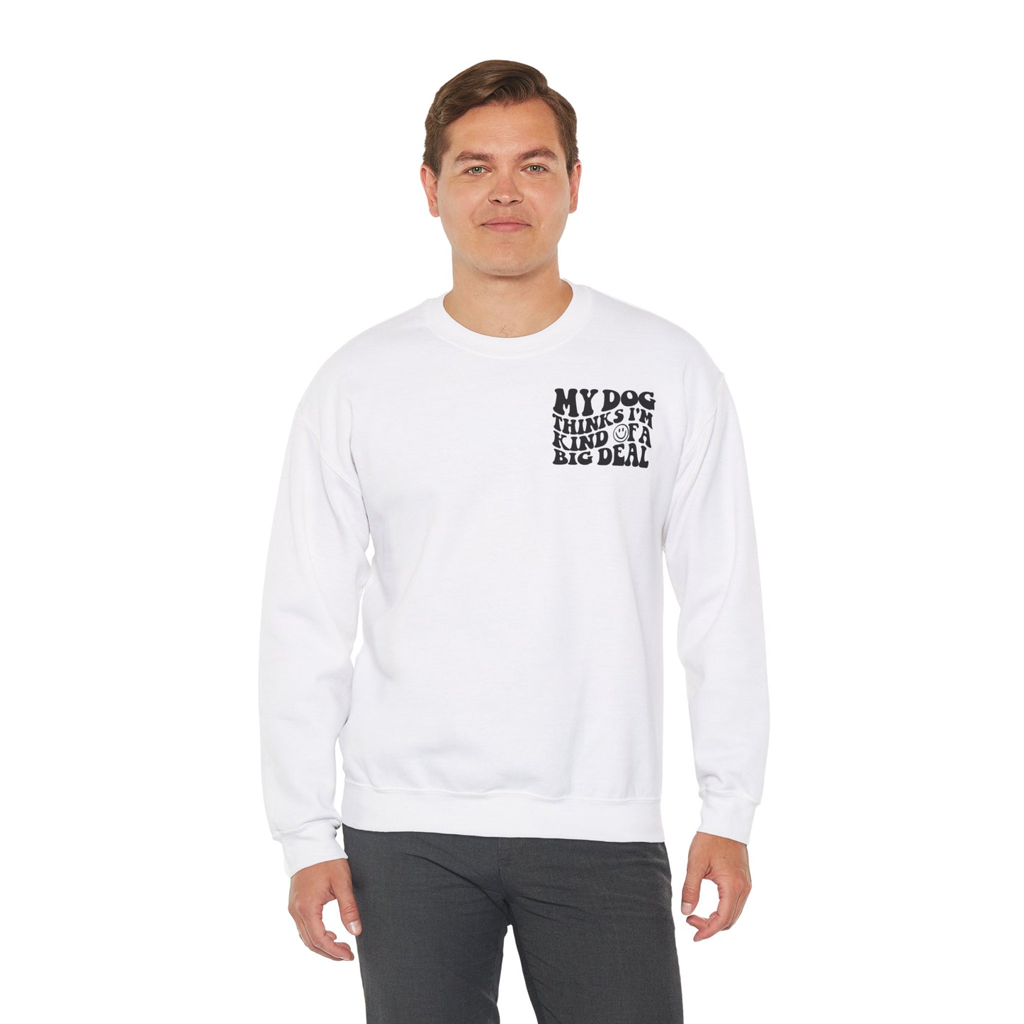 Backprint Heavy Blend™ Crewneck Sweatshirt "Big Deal"