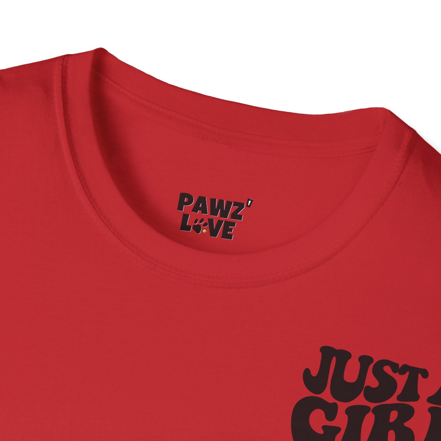 Backprint Softstyle T-Shirt "Just a Girl who loves Dogs"