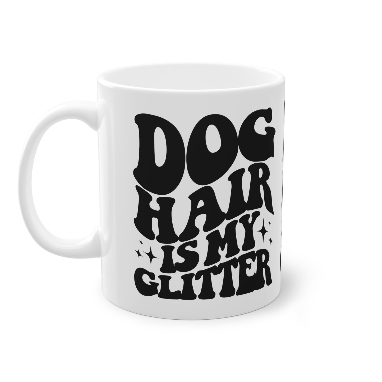 Weiße Tasse "Dog Hair is my Glitter" Volumen: 0.33 Liter| Pawzlove