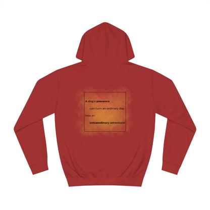 College Hoodie "Dog Adventure" Farbe: Feuer Rot| Pawzlove