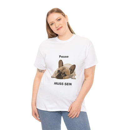 Baumwolle T-Shirt "Pause muss sein" Farbe: Grau| Pawzlove