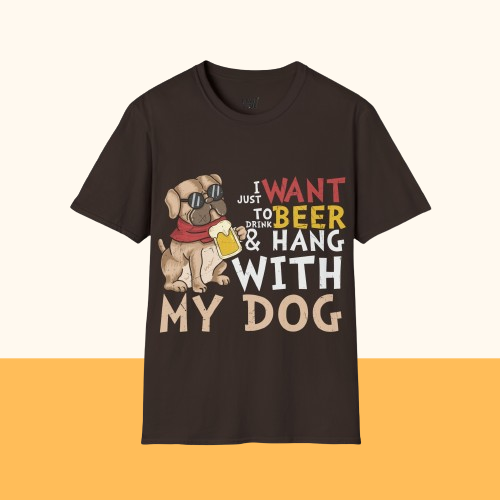 Softstyle T-Shirt "Beer and Dog"