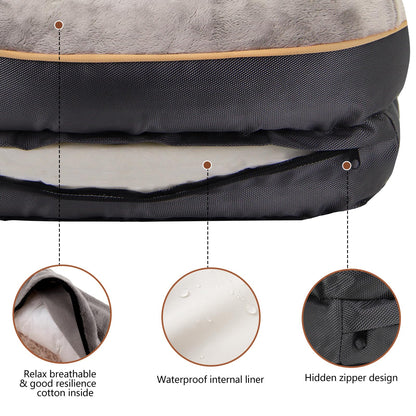 JOYELF XLarge Gedächtnisschaum Hundebett orthopädisches Hundebett & Sofa mit abnehmbarem waschbarem Bezug und Quietschspielzeug als Geschenk