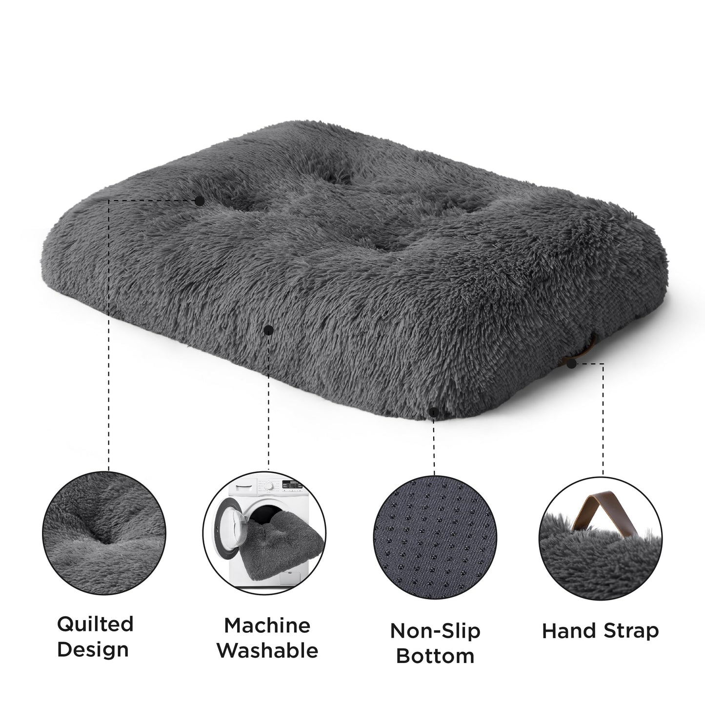BEDSURE Flauschiges Hundebett für große Hunde – Waschbar, Rutschfest & Kuschelig