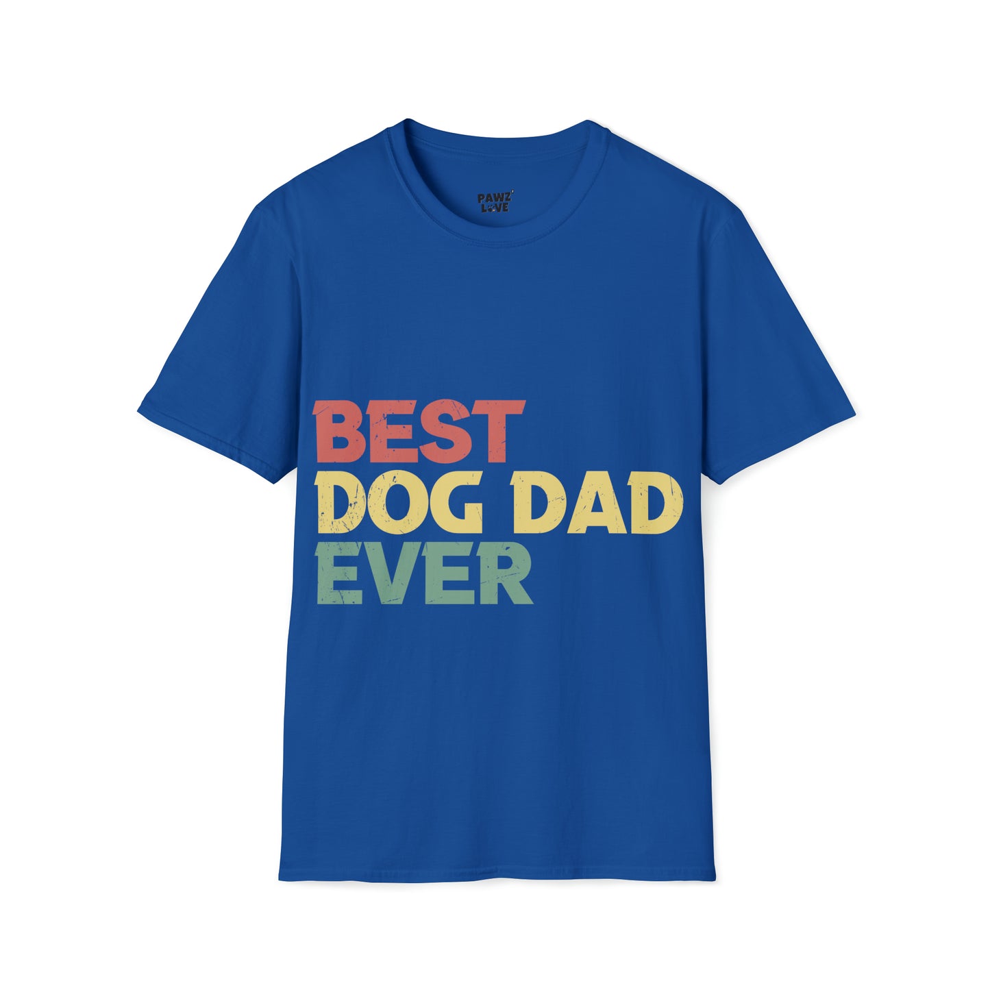 Softstyle T-Shirt "Best Dog Dad ever" Farbe: Royal| Pawzlove