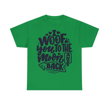 Baumwolle T-Shirt "I WOOF YOU" Farbe: Grün| Pawzlove