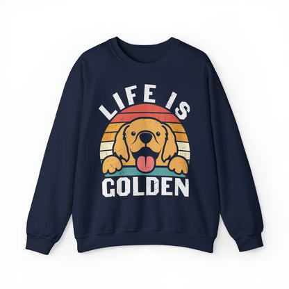 Heavy Blend™ Crewneck Sweatshirt "Life is Golden"