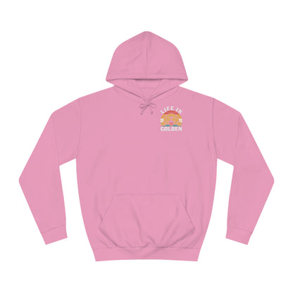 College Hoodie "Life is golden" Farbe: Pink| Pawzlove