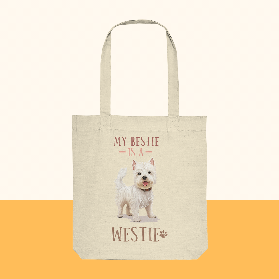 Klassische Tragetasche "Westie" Farbe: Natural| Pawzlove