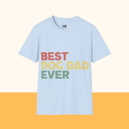 Softstyle T-Shirt "Best Dog Dad ever" Farbe: Schokolade| Pawzlove