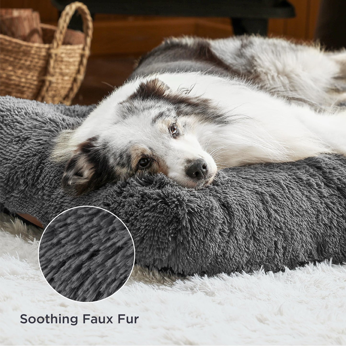 BEDSURE Flauschiges Hundebett für große Hunde – Waschbar, Rutschfest & Kuschelig