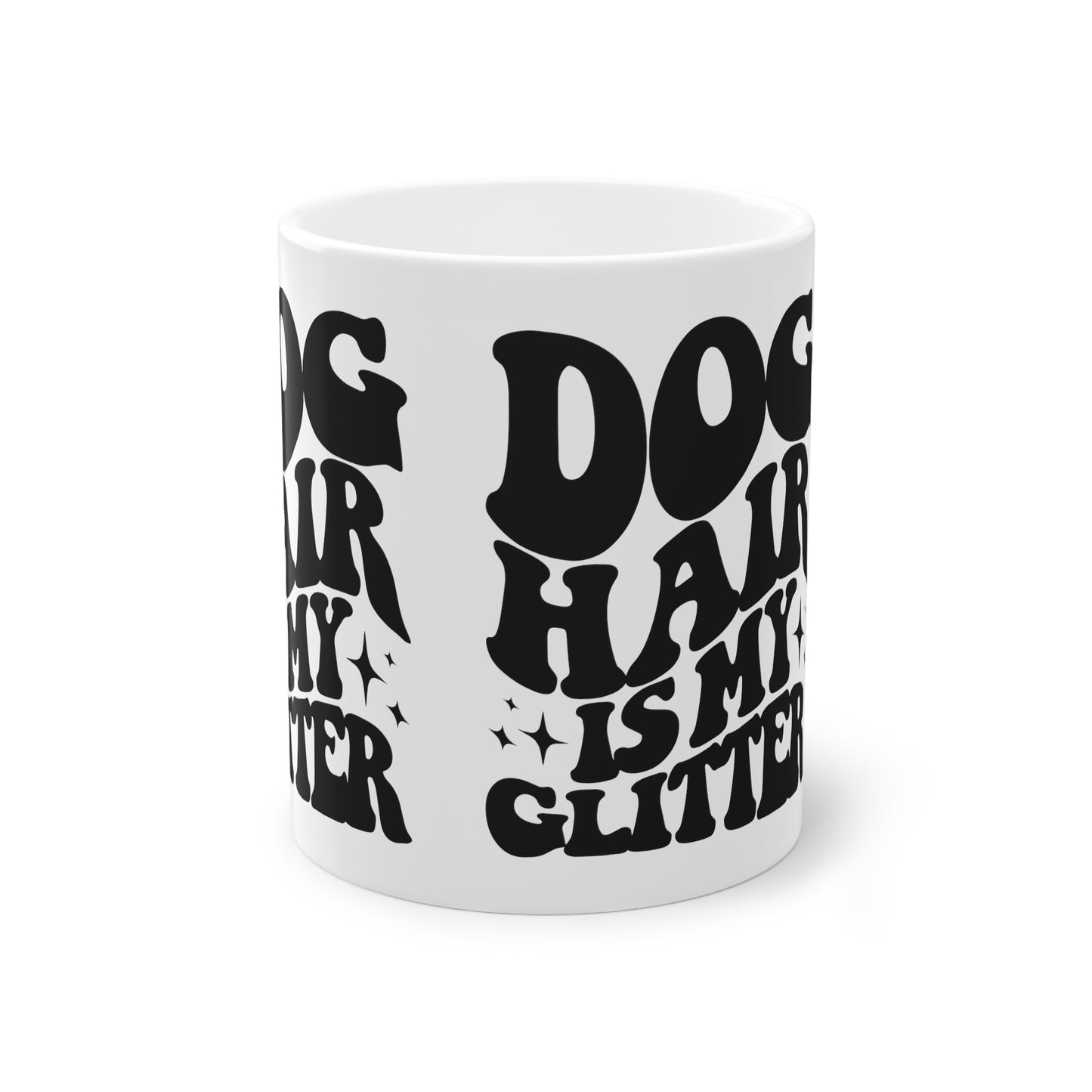 Weiße Tasse "Dog Hair is my Glitter" Volumen: 0.33 Liter| Pawzlove