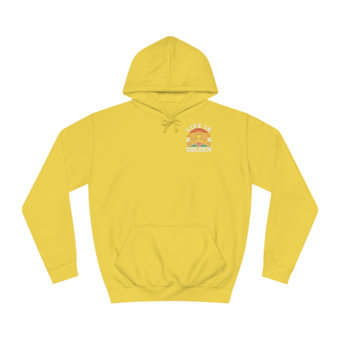 College Hoodie "Life is golden" Farbe: Gelb| Pawzlove