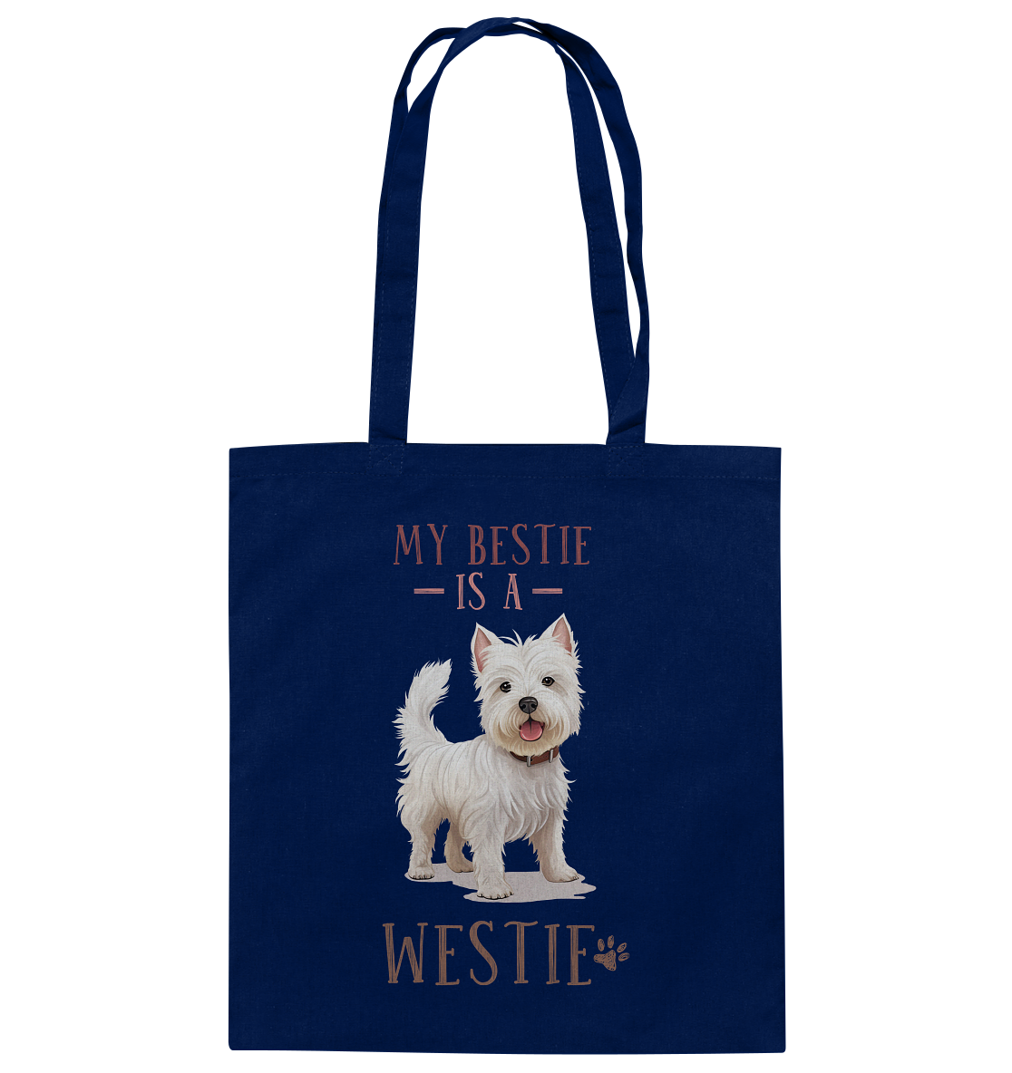 Baumwolltasche "Westie" Farbe: Weiß| Pawzlove