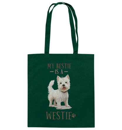 Baumwolltasche "Westie" Farbe: Weiß| Pawzlove