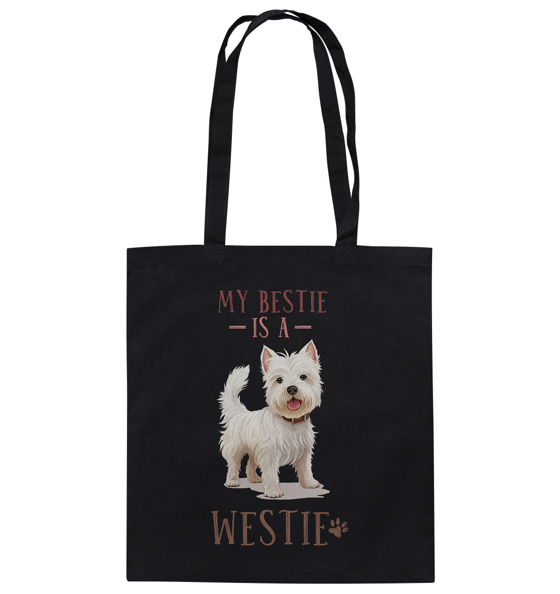 Baumwolltasche "Westie" Farbe: Weiß| Pawzlove