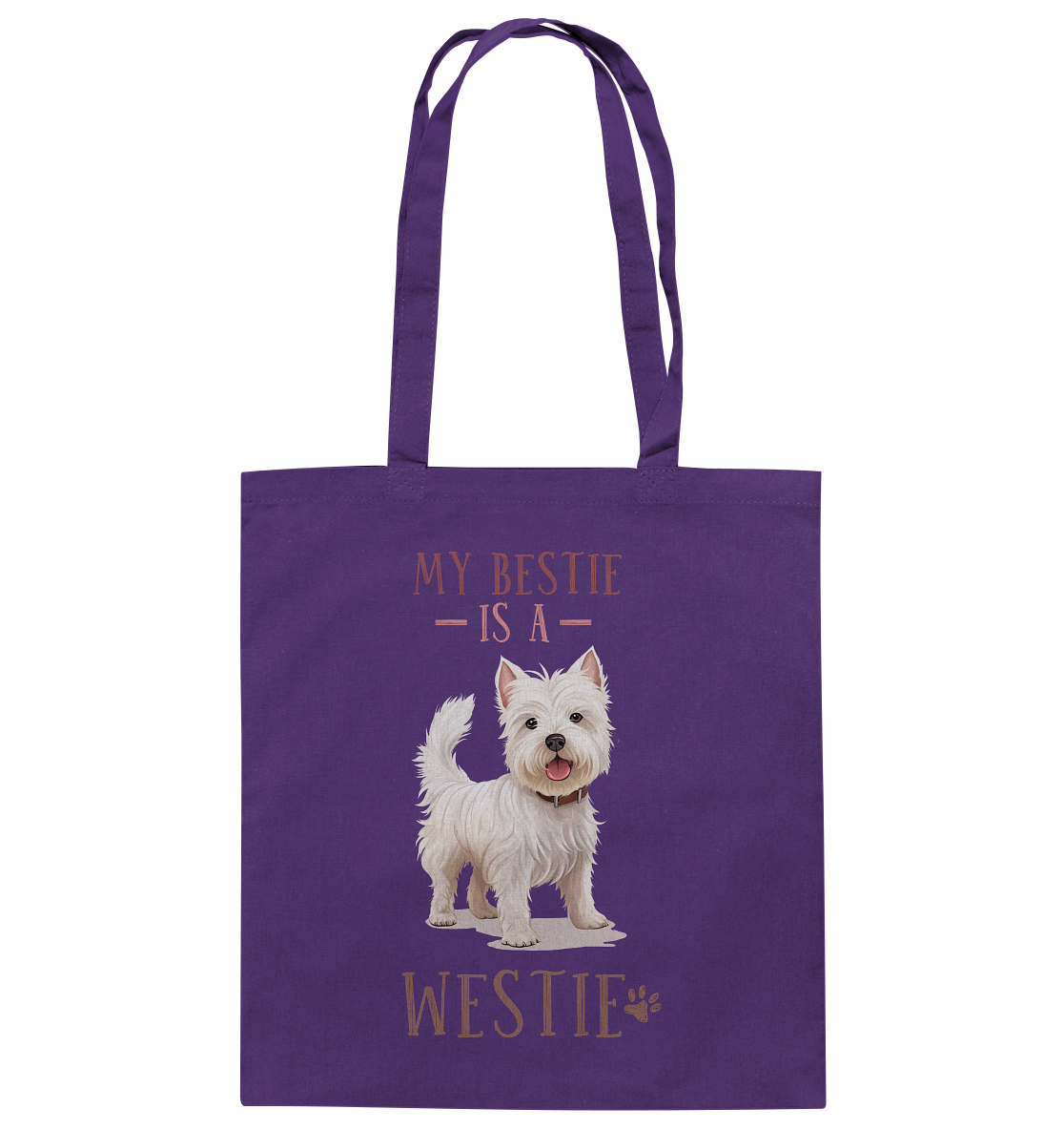 Baumwolltasche "Westie" Farbe: Weiß| Pawzlove