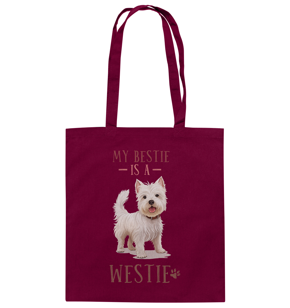 Baumwolltasche "Westie" Farbe: Weiß| Pawzlove