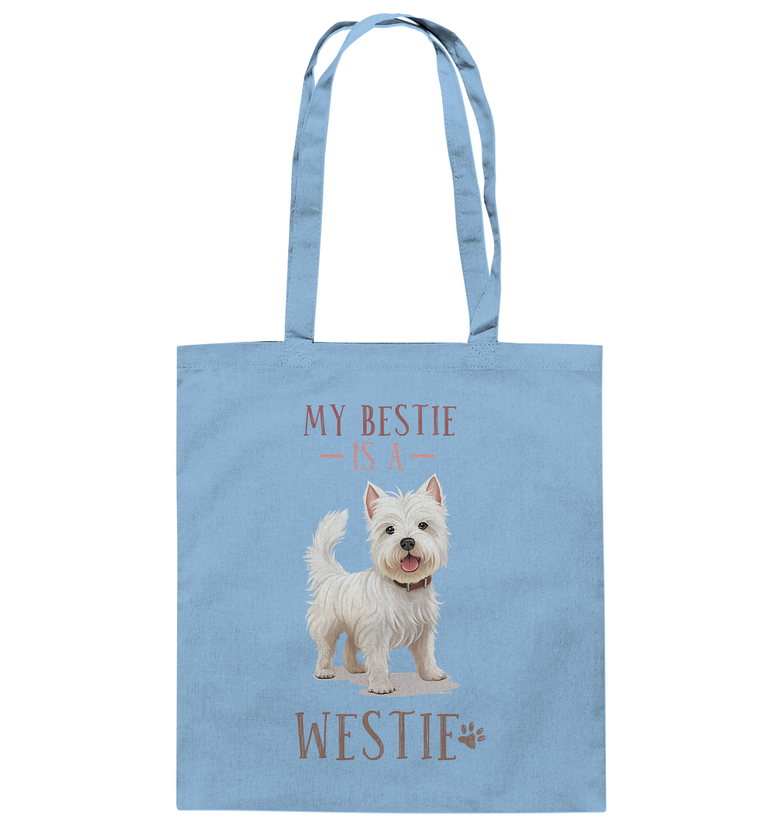 Baumwolltasche "Westie" Farbe: Weiß| Pawzlove