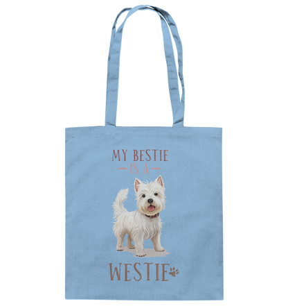 Baumwolltasche "Westie" Farbe: Weiß| Pawzlove