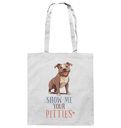 Baumwolltasche "Pitties" Farbe: Weiß| Pawzlove