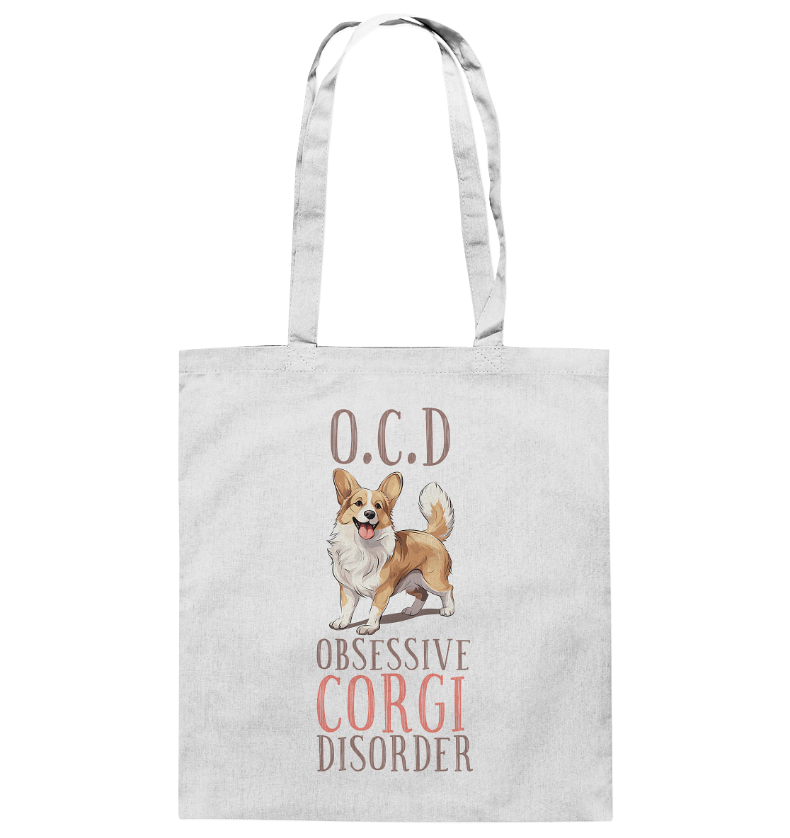 Baumwolltasche "Corgi" Farbe: Weiß| Pawzlove