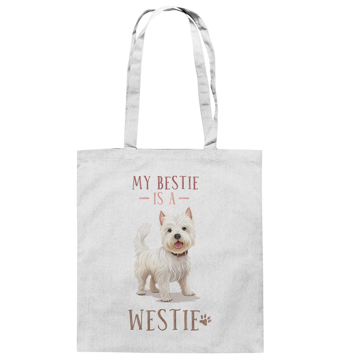 Baumwolltasche "Westie" Farbe: Weiß| Pawzlove