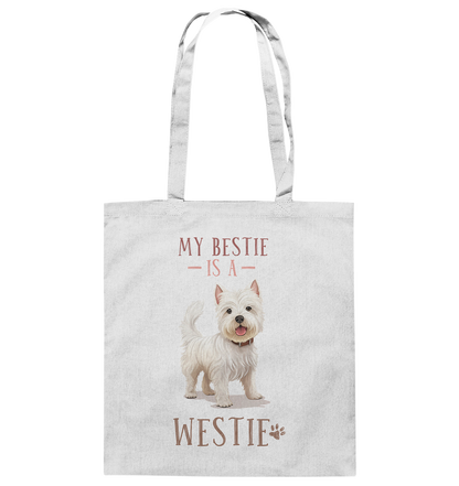 Baumwolltasche "Westie" Farbe: Weiß| Pawzlove