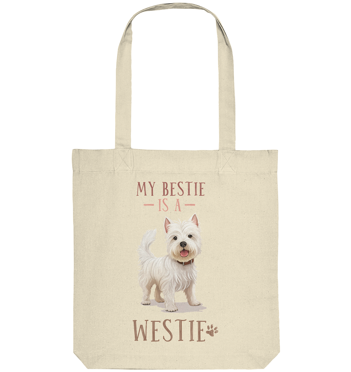 Klassische Tragetasche "Westie" Farbe: Natural| Pawzlove