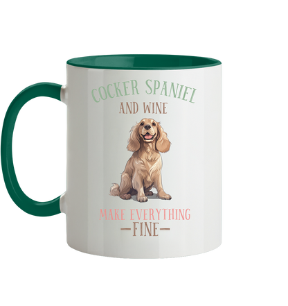 Zweifarbige Tasse "Cocker Spaniel"