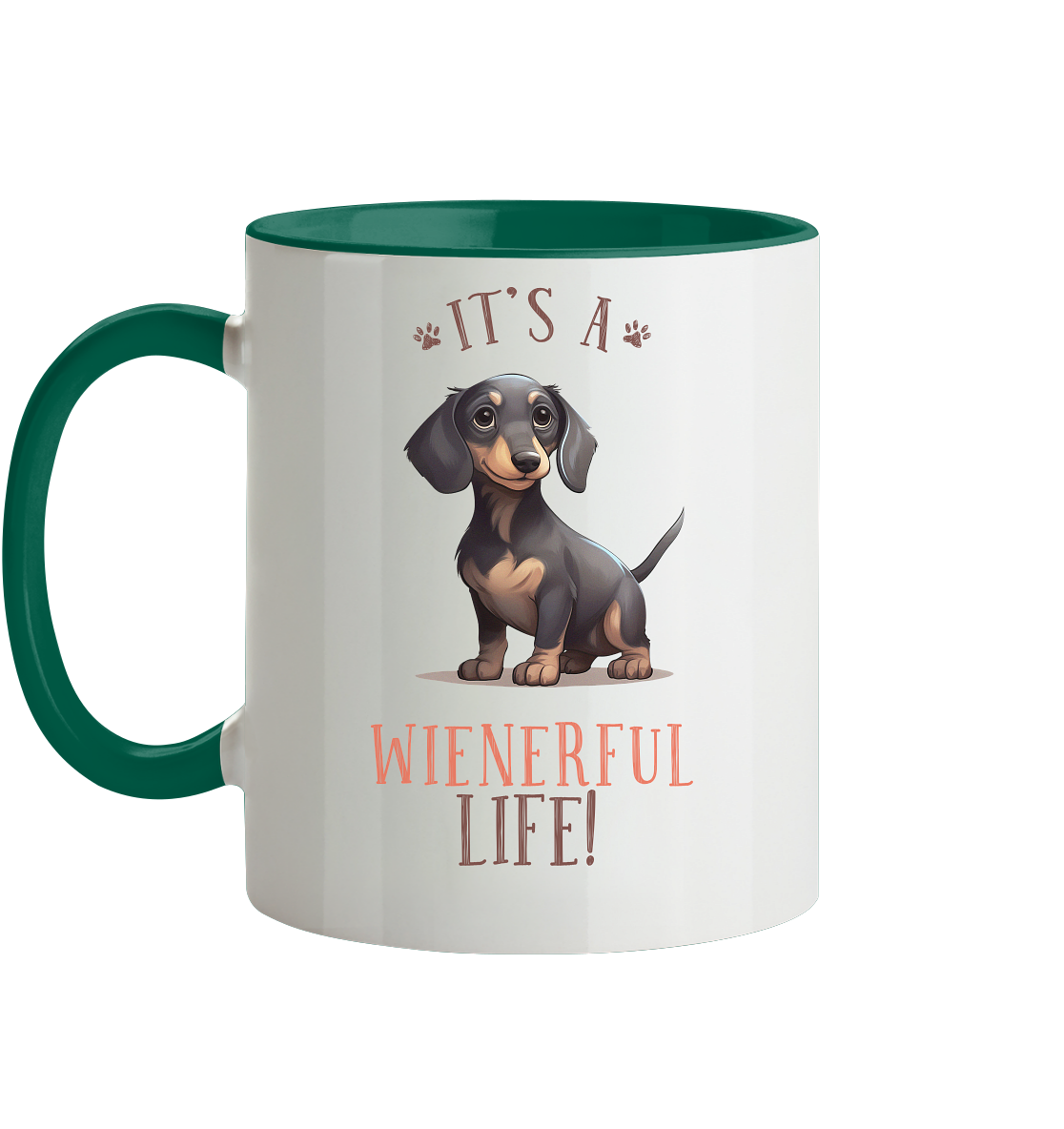 Zweifarbige Tasse "Wienerful Life"