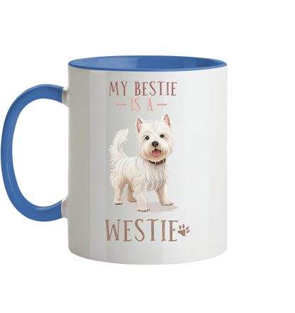 Zweifarbige Tasse "Westie" Farbe: Altrosa| Pawzlove