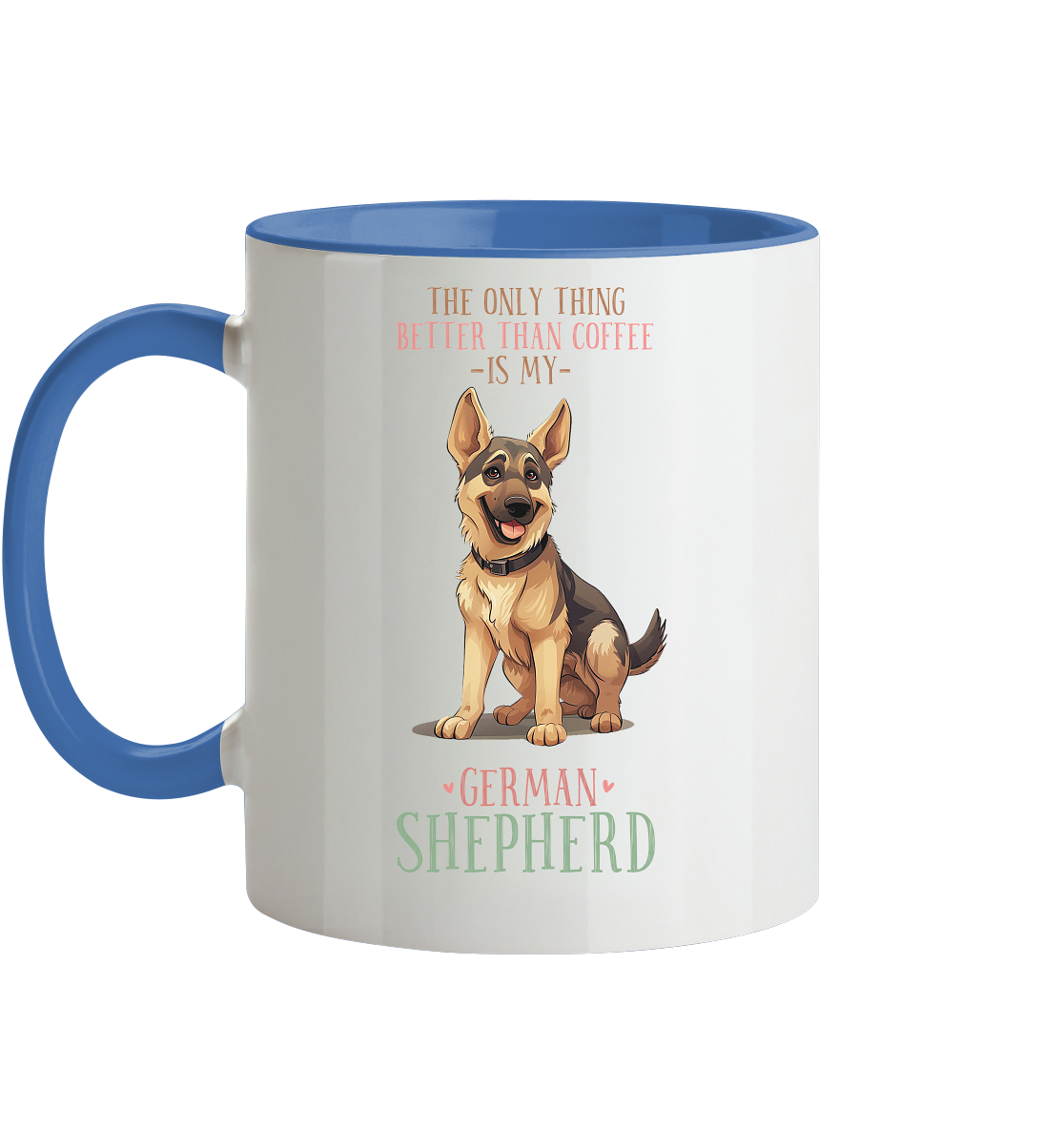 Zweifarbige Tasse "Shepherd" Farbe: Altrosa| Pawzlove