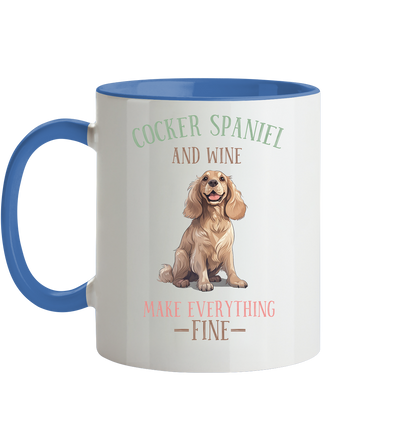 Zweifarbige Tasse "Cocker Spaniel"